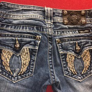 Miss Me Angel Wings Jeans 25 Boot Cut